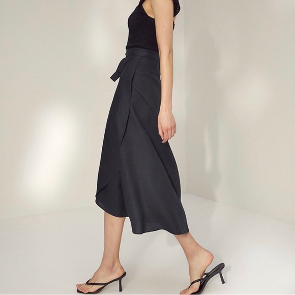 Rare* Linen Aritiza Wilfred Eleta Wrap Skirt 
Sz M - Picture 5 of 13